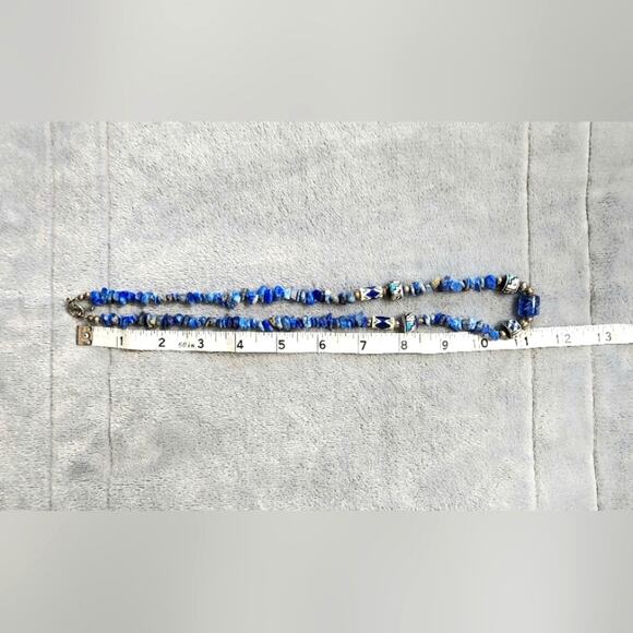 Vintage Native American Inspired Necklace | Hand-Painted Tribal Jewelry - Picture 4 of 5